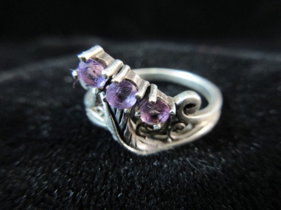 Sterling Silver Amethyst Gemstone Ring