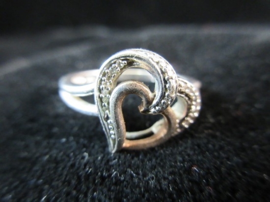 Sterling Silver JWBR Accent with Diamonds Ring