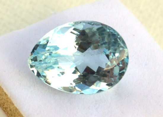 16.20 Carat Nice Pear Cut Sky Blue Topaz