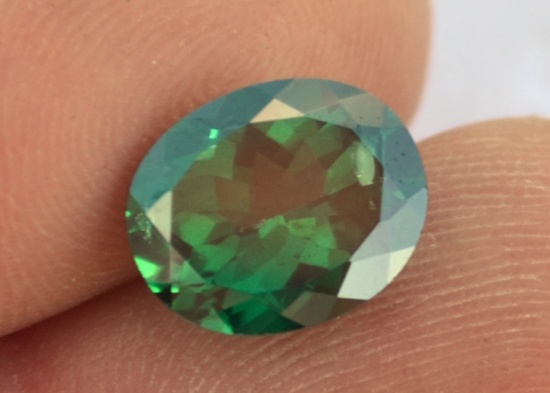 4.37 Carat Oval Cut Fine Sea Green Topaz