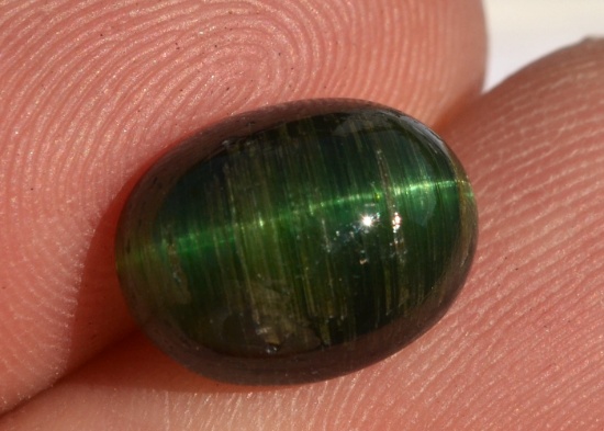 5.12 Carat Fantastic Oval Cat's Eye Tourmaline