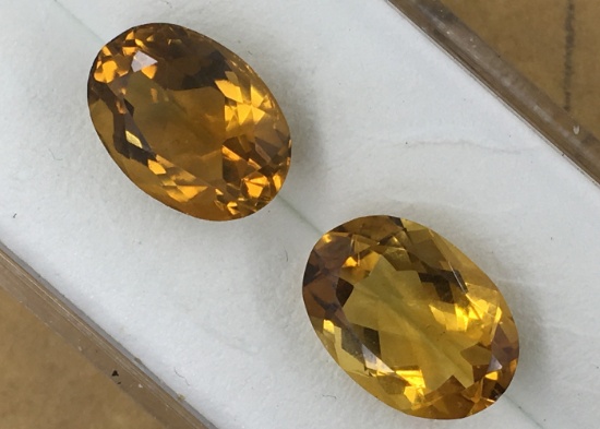 Very Nice Matched Pair of Citrine 5.440 cts