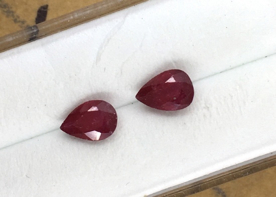 Wow, Nice Matched Set of Rubies 1.530 cts