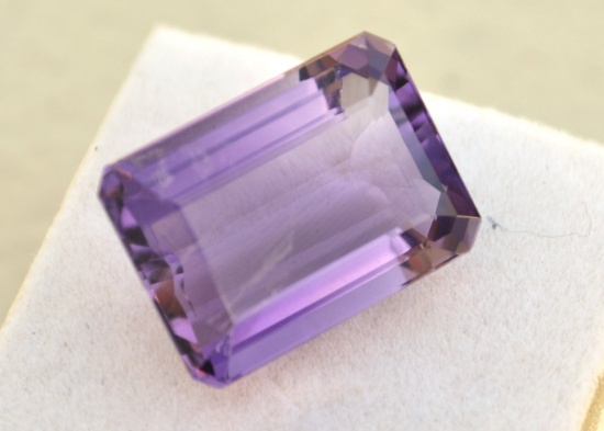 16.44 Carat Large and Colorful Octagon Cut Amethyst