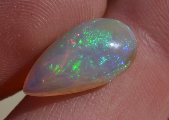 5.14 Carat Fantastic Ethiopian Pear Opal Cabochon