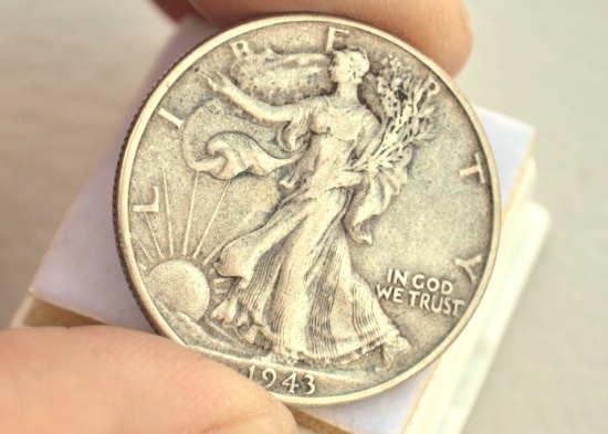 1943 Walking Liberty Half Dollar -- US Currency