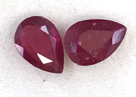 Matched Pair of Rubies 1.650 ct