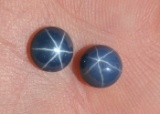 3.79 Carat Fantastic Matched Pair of Star Sapphires