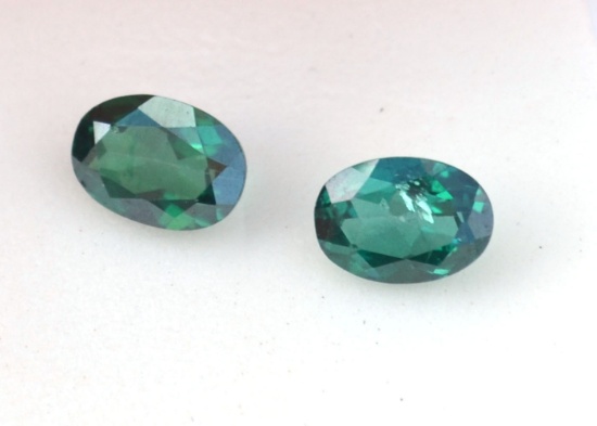 1.82 Carat Matched Pair of Sea Green Topaz