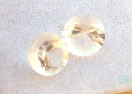 3.71 Carat Very Nice Matched Pair of Crystal Quartz