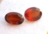 6.10 Carat Near Matched Pair of Fine Orange Garnets