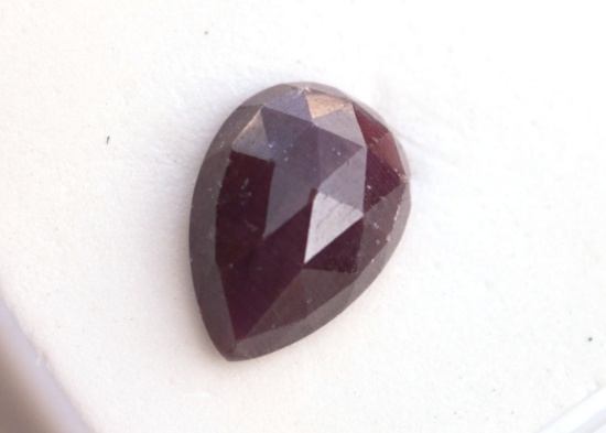 6.33 Carat Pear Checkerboard Cut Ruby