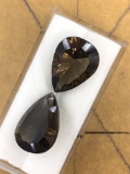 Smokey Quartz Matched Pair 17.9 ct