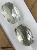 Green Amethyst Oval Matched Pair 16.94 ct