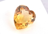 8.91 Carat Very Nice Heart Shaped Citrine