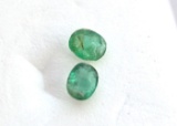 0.65 Carat Matched Pair of Richly Colored Emeralds