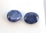 9.06 Carat Matched Pair of Blue Sapphire