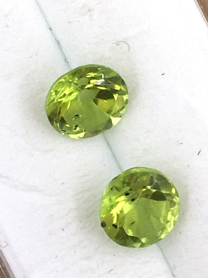 Matched Pair of Peridot 1.75 ct