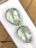 Green Amethyst Matched Pair 13.69 ct