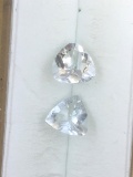 Aquamarine Trillion Cut Matched Set 1.66 ct