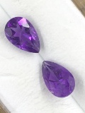 Amethyst Teardrop Matched Pair 1.48 ct