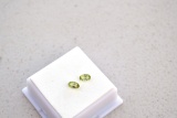 0.97 Carat Fine Matched Pair of Oval Cut Peridots
