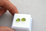 2.90 Carat Matched Pair of Oval Cut Peridots