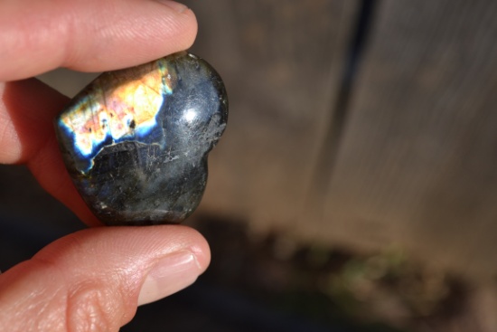 84.81 Carat Fantastic Heart Shaped Labradorite