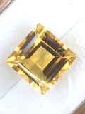 Square Cut Brazilian Citrine 3.65 ct