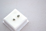 0.96 Carat Pair of Fine Green Sapphire