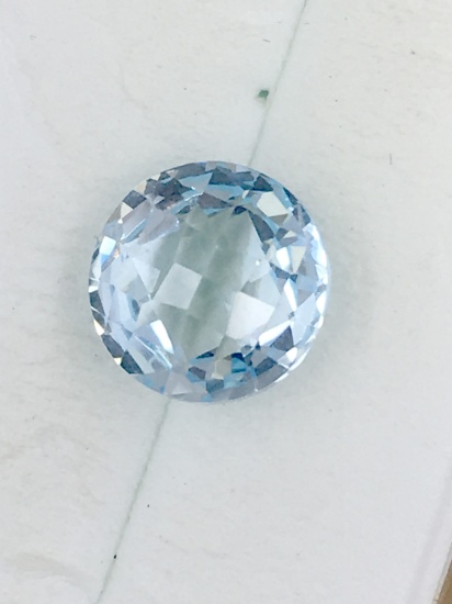 Sky Blue Topaz Round Checker Cut 2.15 ct