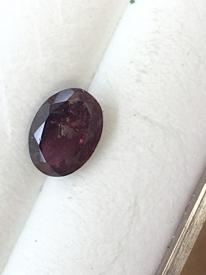 Red Tourmaline Oval Cut 0.77 ct