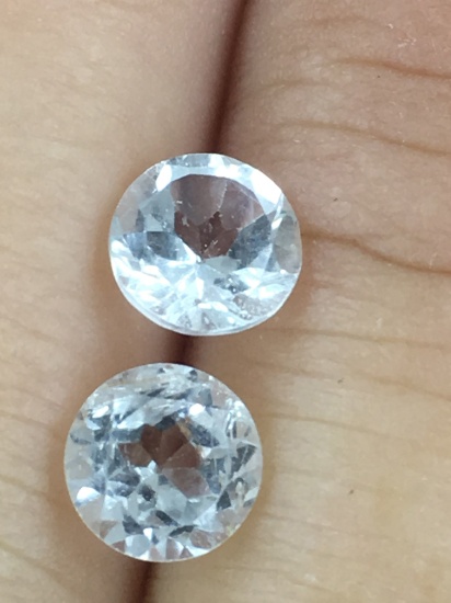 Aquamarine Round Matched Set 2.15 ct