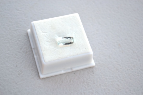 1.85 Carat Fine Long Cushion Cut Aquamarine