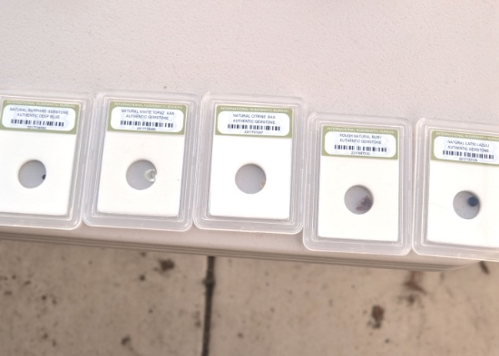Set of Gems in Gem Cases from the International Numismatic Bureau