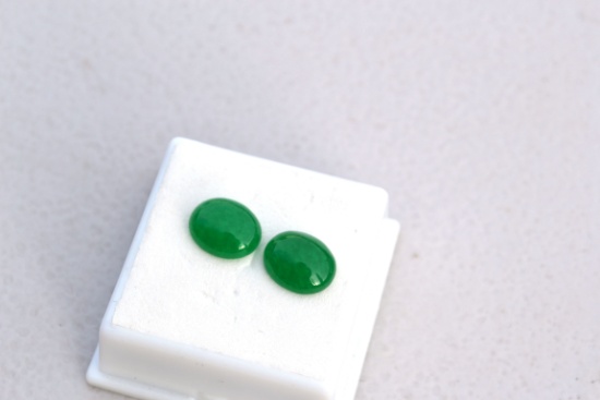 6.21 Carat Matched Pair of Aventurine Cabochons