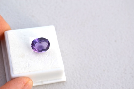 6.28 Carat Oval Cut Amethyst