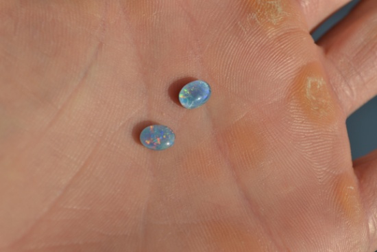 1.39 Carat Matched Pair of Fine Opal Triplets