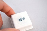 2.18 Carat Matched Pair of Sky Blue Topaz