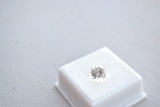 3.35 Carat Round Cut Colorless Aquamarine Goshenite, Beryl