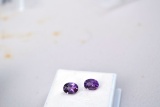 2.50 Carat Matched Pair of Fantastic Oval Cut Amethyst