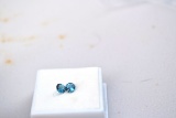1.21 Carat Very Nice Matched Pair of Swiss Blue Topaz