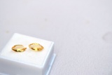 2.60 Carat Matched Pair of Fine Marquise Cut Citrines