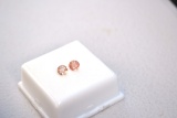 0.92 Carat Matched Pair of Coppery Red Oregon Sunstone
