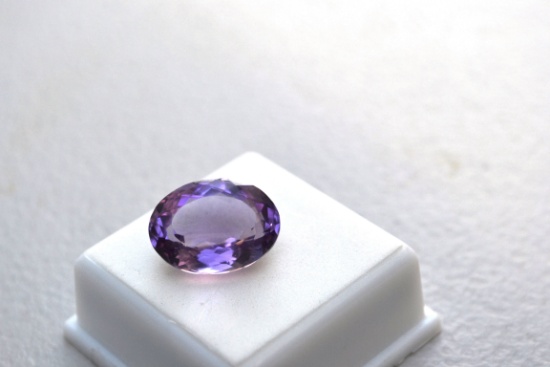 12.89 Carat Fantastic Oval Cut Amethyst