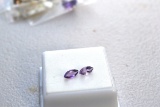 0.98 Carat Matched Pair of Fine Marquise Cut Amethysts