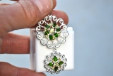 Fantastic Chrome Diopside and Peridot Pendant -- 7.52 Grams