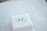 3.78 Carat Matched Pair of Sky Blue Topaz