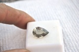 8.15 Carat Fantastic Minty Green Pear Cut Tourmaline with Verification Report