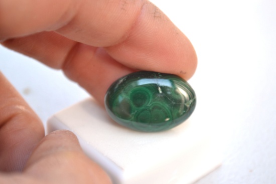 28.29 Carat Malachite Cabochon